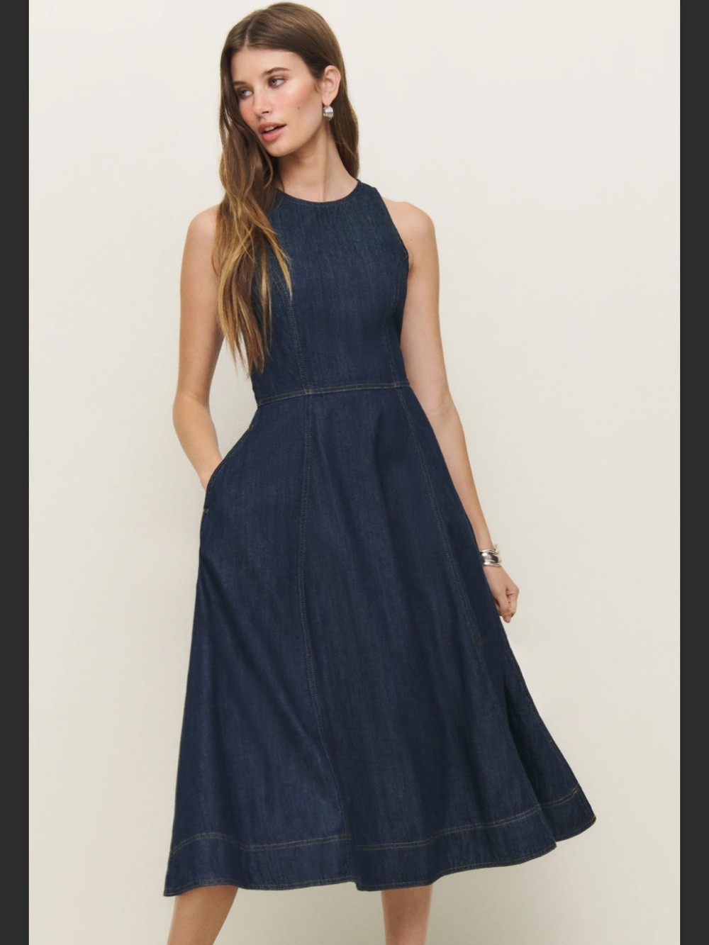 Reformation Pippa Denim Midi Dress